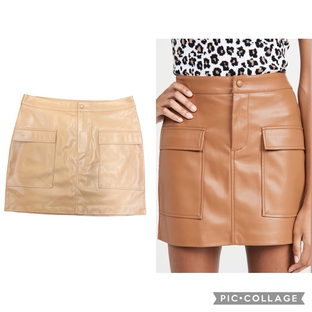NWOT BB Dakota faux leather skirt